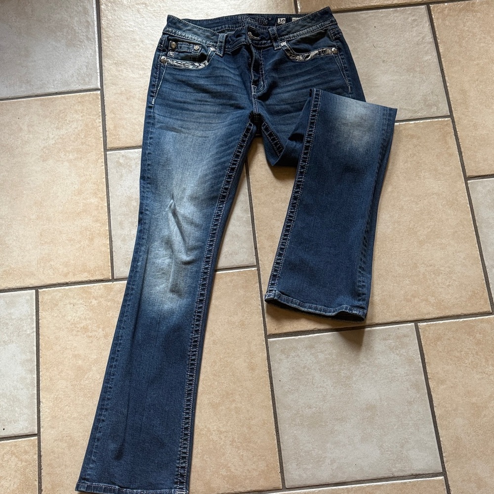 Miss Me Dark Blue Flare Jeans